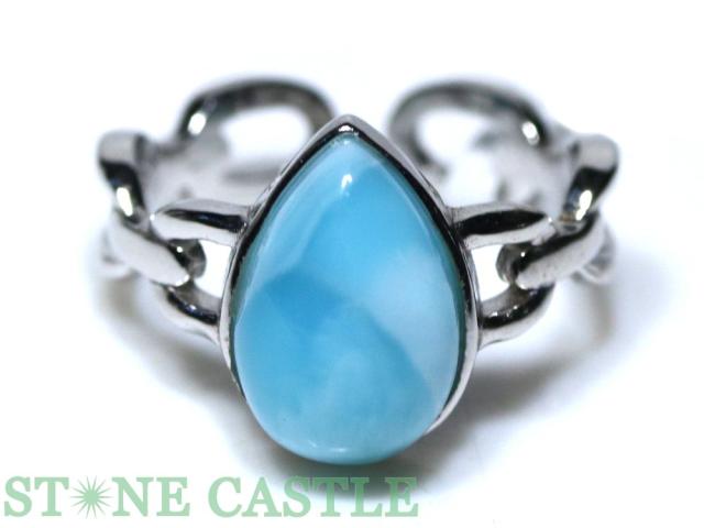 SV925 ラリマー オーバル フリーサイズリング ラリマー リング SV925