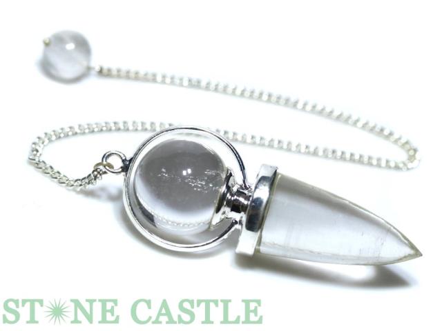 ☆高品質☆【開運＆風水アイテム】ペンデュラム ヒマラヤ水晶＆丸玉 天然石 パワーストーンの通販は