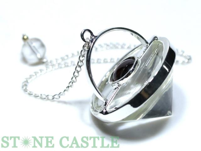 石流通センター 高品質 天然石 開運＆風水アイテム ペンデュラム マダガスカルローズ&ハーキマーダイヤモンドさざれ パワーストーン ☆高品質☆開運＆風水アイテムペンデュラム チャクラ ヒマラヤ水晶