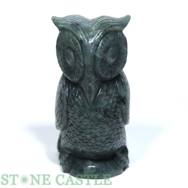 ☆一点物☆【彫刻置物】ふくろう ラブラドライト No.01 天然石