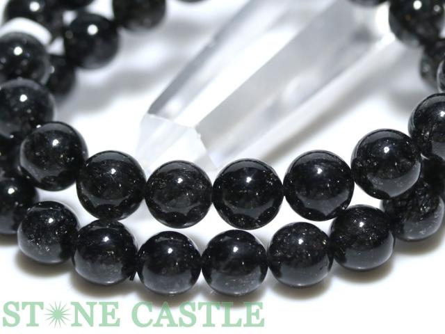 高品質 ブラックルチルクォーツ ブレスレット 約11.5mm ① 【公式通販】