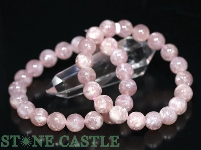 ☆高品質☆【ブレスレット】桜ピンクレピドライト (タンザニア産) (約10〜10.5mm) 天然石 パワーストーンの通販は 15,264円