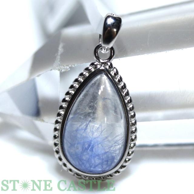 ☆一点物☆【ペンダント】デュモルチライトインクォーツ (7A) (sv925) No.06 天然石 パワーストーン