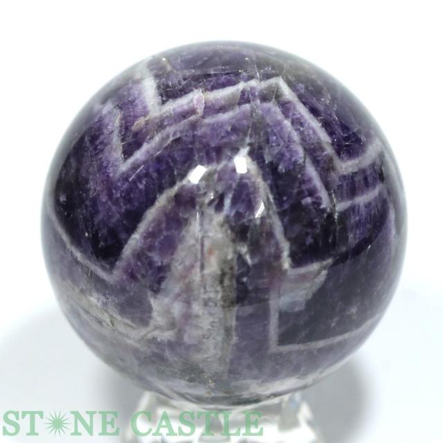 ☆一点物☆【置き石】丸玉 シェブロンアメジスト (EX) 約58mm No.66 天然石 パワーストーンの通販は