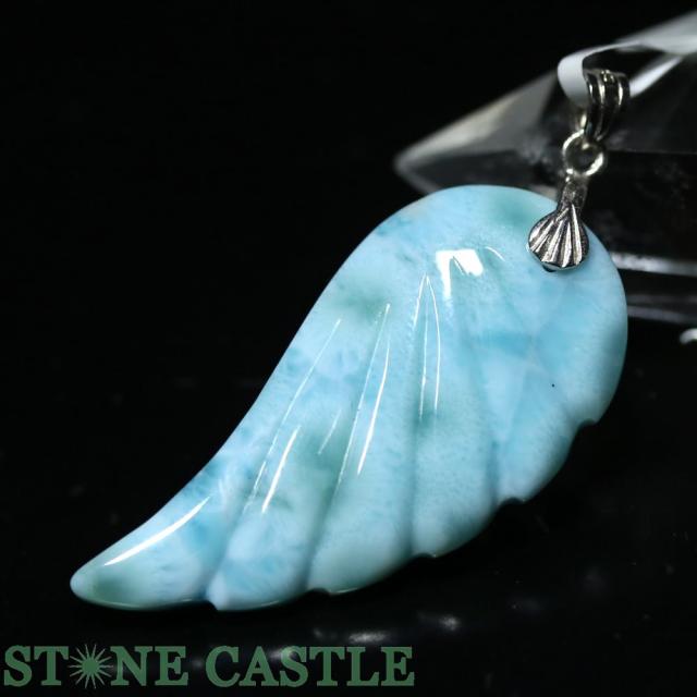 ☆一点物☆【ペンダント】ラリマー (5A) 天使の羽 No.43 天然石 パワーストーンの通販は