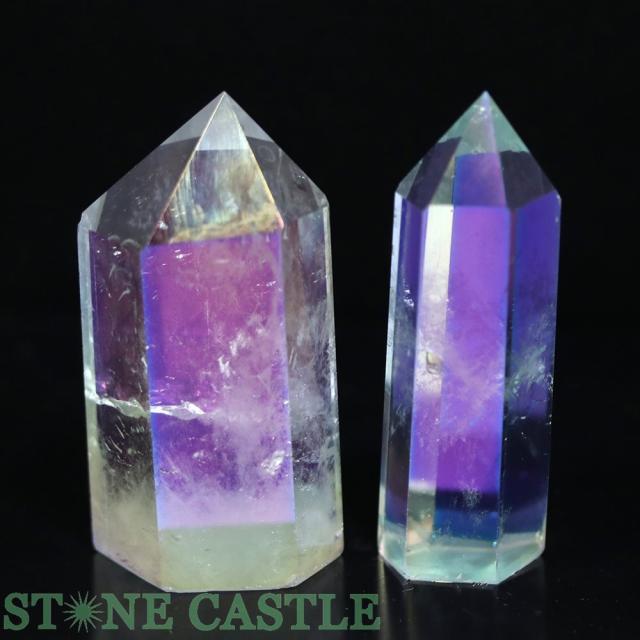 ☆一点物☆【置き石】ポイント型 オーロラクォーツ (2本セット) No.103 天然石 パワーストーンの通販は