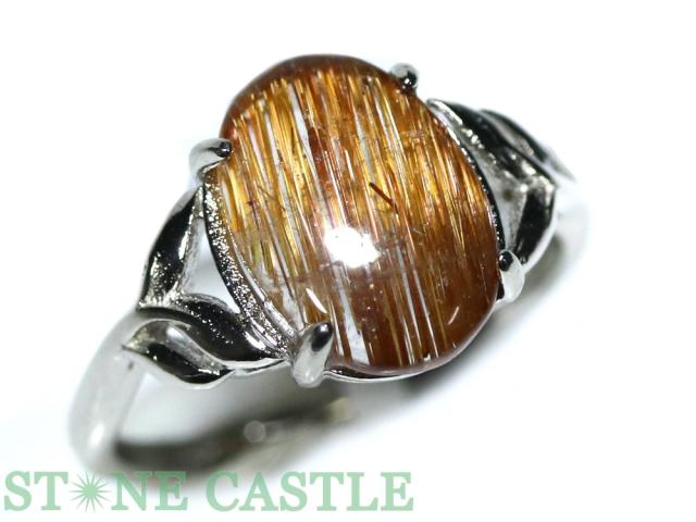 ☆一点物☆【リング】タイチンルチル キャッツアイ (大) No.18 天然石 パワーストーンの通販は 6,160円