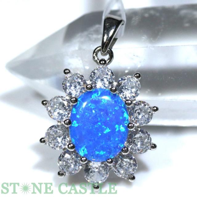 ☆一点物☆【ペンダント】京都オパール (瑠璃色) No.43 天然石 パワーストーンの通販は