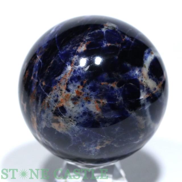 ☆一点物☆【置き石】丸玉 インペリアルソーダライト 約64mm No.02 天然石