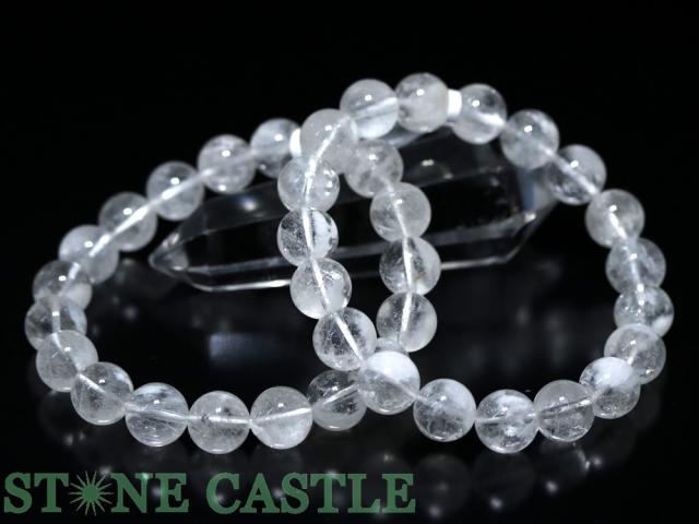 ☆高品質☆【天然石 ブレスレット】エンジェルクラウドクォーツ (約10〜10.5mm)の通販は 7,450円