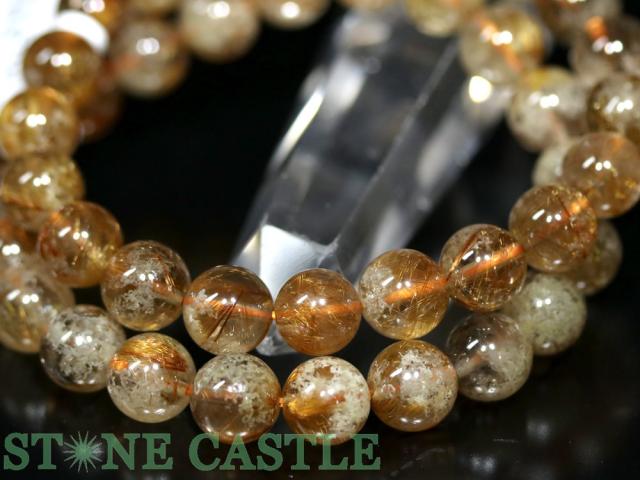 ☆高品質☆【天然石 ブレスレット】オレンジルチルガーデン 聚宝盆 (約
