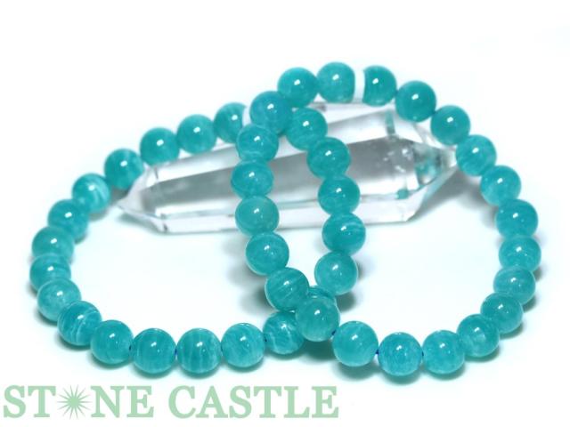 ☆高品質☆【天然石 ブレスレット】マダガスカル産アマゾナイト (約9〜9.5mm) 6,350円