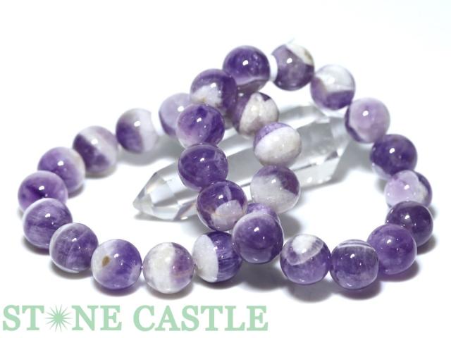 ☆高品質☆【天然石 ブレスレット】ローズアメジスト バイカラー (約14〜14.5mm)