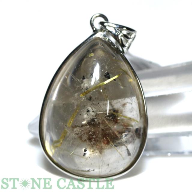☆一点物☆【天然石 ペンダント】太陽タイチンルチルクォーツ (5A) No.18の通販は 12,792円