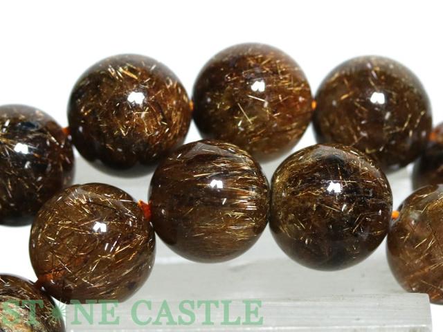 あり様おまとめ　25.28 タイチンルチル 2点 11mm 天然石 ブレスレット タイチンルチルプレミアAAAグレードブレスレット11mm｜マライカ