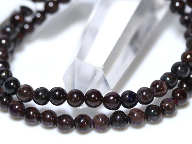 ☆高品質☆【天然石 ブレスレット】ブラックスギライト (約5.5〜6mm)の通販は ☆高品質☆【天然石 ブレスレット】ブラックスギライト (約5.5〜6mm)の通販は