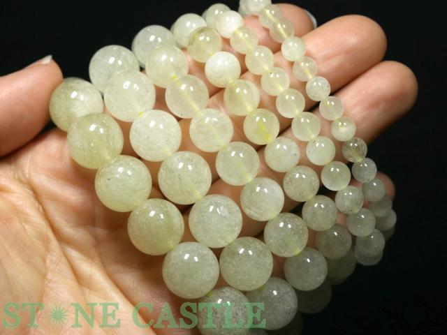 ☆高品質☆【天然石 ブレスレット】リビアングラス (3A) (約14.5〜15mm