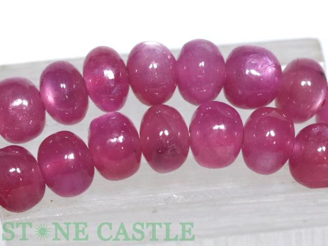 石流通センター 高品質 天然石 ブレスレット ロイヤルピンクサファイア ボタン型 約5x7mm (ケース付) パワーストーン | 石流通センター ブレスレット ピンクサファイア (約6