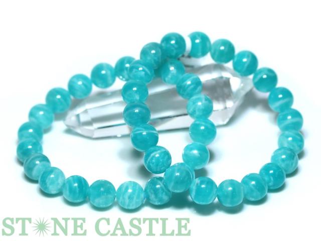 ☆高品質☆【天然石 ブレスレット】マダガスカル産アマゾナイト (約9.5〜10mm) 6,880円