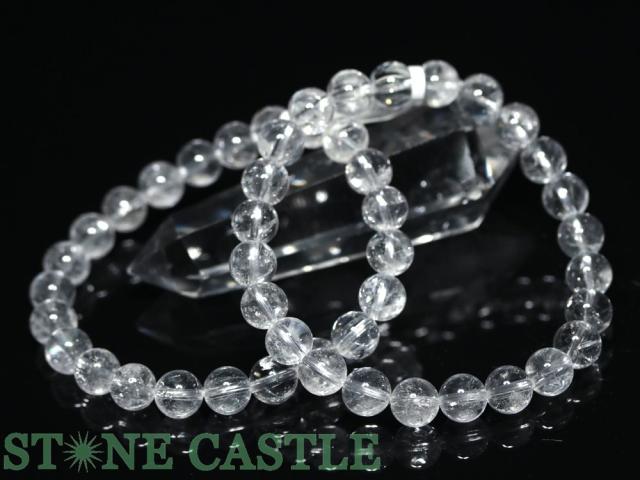 ☆高品質☆【天然石 ブレスレット】テキサス水晶 (約8.5〜9mm)の通販は 7,450円