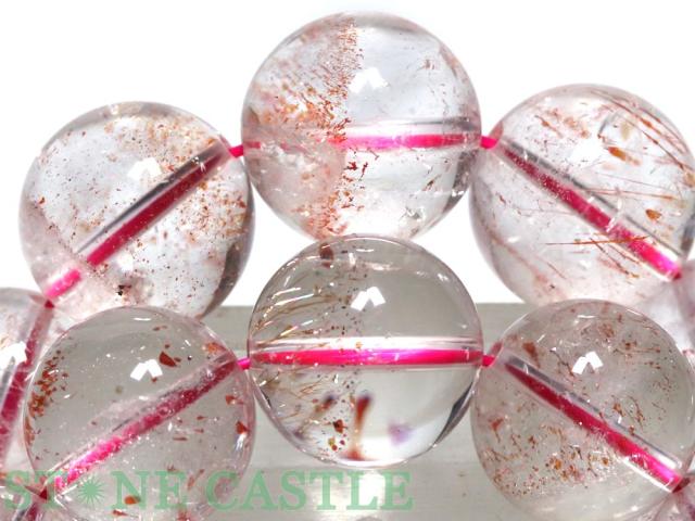 ☆高品質☆【天然石 ブレスレット】ストロベリースーパーセブン (5A