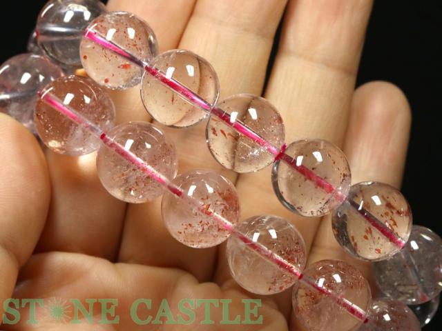 ☆高品質☆【天然石 ブレスレット】ストロベリースーパーセブン (5A