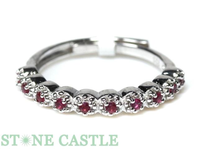 ☆高品質☆【天然石 リング】ルビー ハーフエタニティ (含浸無し) #6の通販は 13,860円