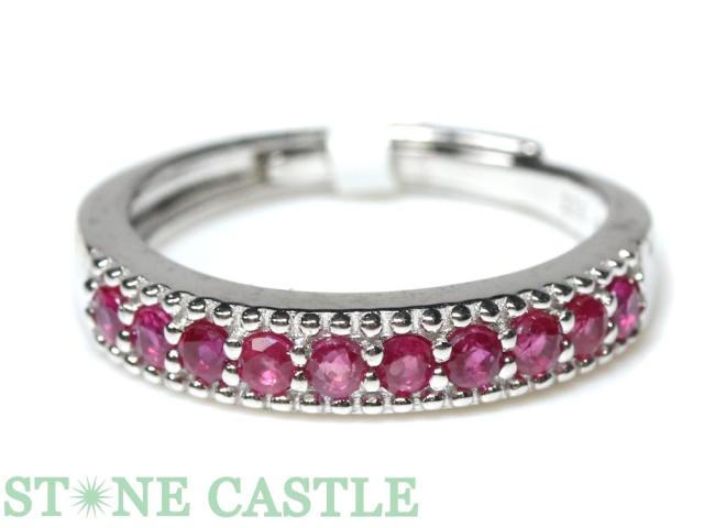 ルビー ハーフエタニティリング cuicui ルビー ハーフエタニティリング