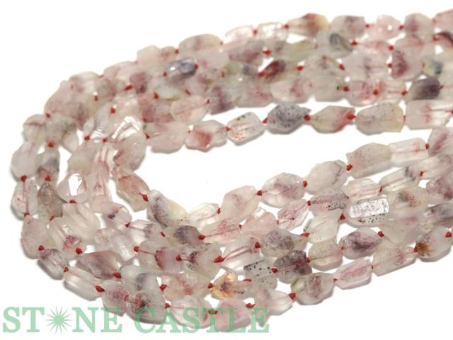 【天然石 カットビーズ】スーパーセブン 原石型 約5x10〜8x17mm