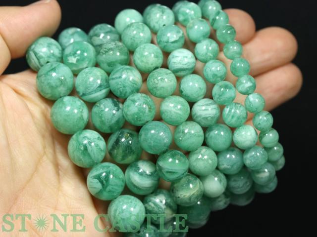 ☆高品質☆【天然石 ブレスレット】エンジェルクラウドフローライト (3A) (約15〜15.5mm) (ケース付)の通販は