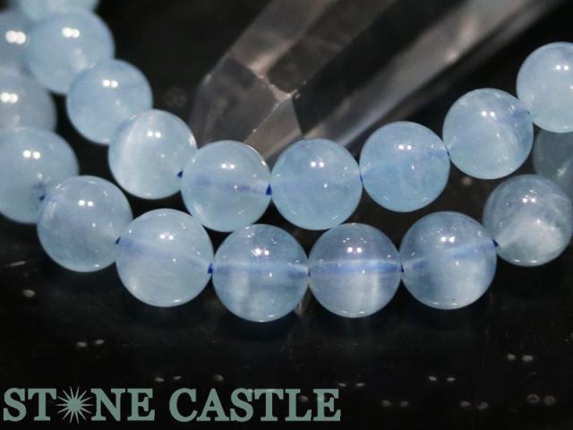 ☆高品質☆【天然石 ブレスレット】キャッツアイアクアマリン (5A) (約8.5〜9mm)の通販は 14,723円