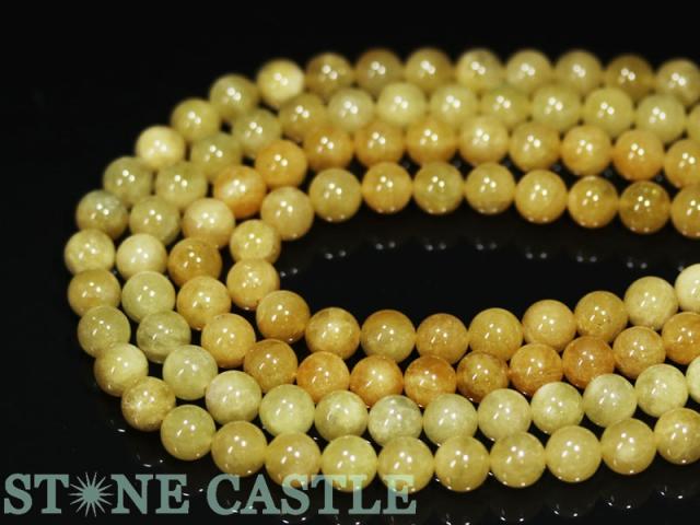 丸ビーズ】ゴールデンベリル (A) 10mm (半連 ブレスレット約1本分)の