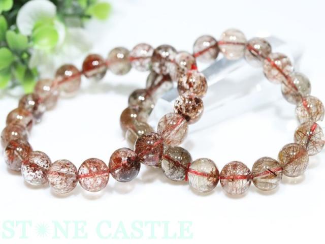 ☆高品質☆【天然石 ブレスレット】レッドルチルガーデン (3A) (約11〜11.5mm)の通販は 21,350円