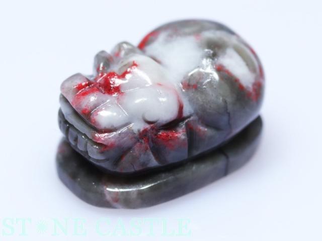 ☆置物一点物☆【天然石 彫刻置物】招財の神獣・貔貅(ひきゅう) シナバー (辰砂) (EX) No.14の通販は 4,750円