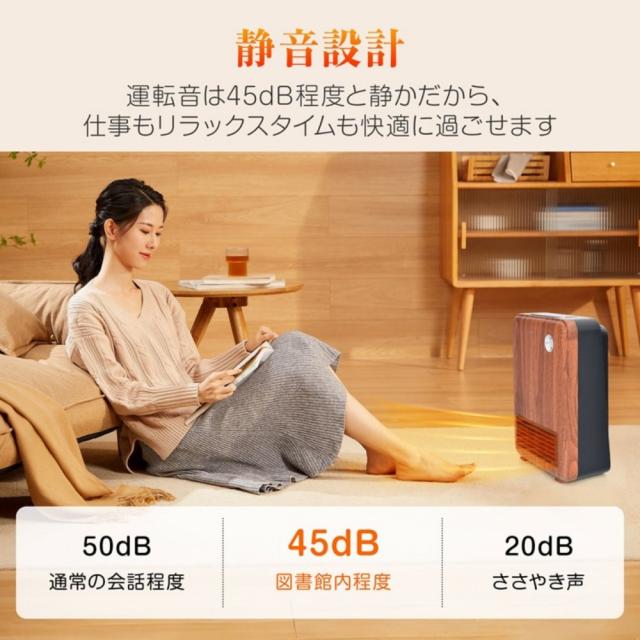 セラミックヒーター 小型ヒーター 電気ヒーター 温風 送風 人感センサー 静音 過熱保護 転倒時OFF 2秒速暖 3段階風量調節 タイマー機能 足元 テープル デスク トイレ キッチン 洗面所 チャイルドロック cc060_12