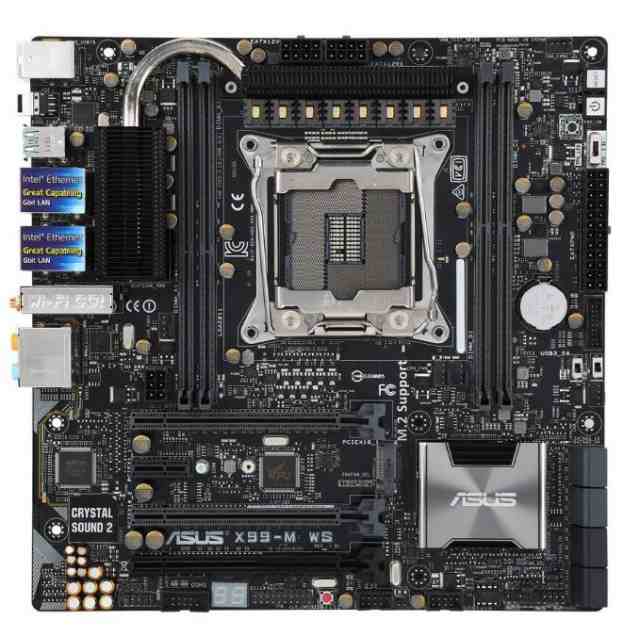 ASUS X99-M WS Intel X99 M.2 LGA 2011-V3 Micro ATX DDR4 Motherboard 中古