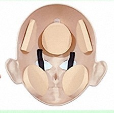 ハーフマスク 眼球付き 紫 小陌 樹脂製 ヘッドロリータ人形 ハーフマスク 眼球付き 紫 小陌 樹脂製 ヘッドロリータ人形