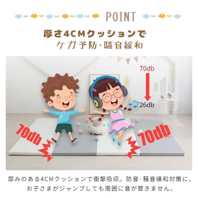 プレイマット 折りたたみ ベビー 厚手 防水 赤ちゃん 防音 床暖房対応 ベビーマット フロアマット 持ち運び 赤ちゃんマット クッションマット マット 出産祝い_6