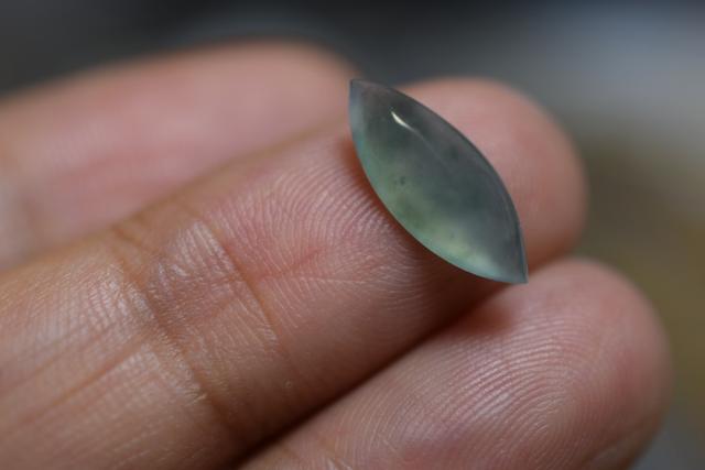 RS10-200 氷種 宝石質 藍花 マーキス ミャンマー産 天然 A貨 本翡翠 ルース 硬玉 ジェダイト