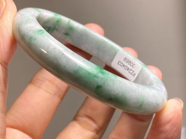 ミャンマー産天然翡翠バングル【Type A】58mm 未使用◇ミャンマー 天然 A貨 翡翠 バングル