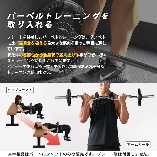 リーディングエッジ　オリンピックバーベルシャフト　192cm 宅トレにおすすめ】オリンピックシャフト 192cm ｜トレーニング