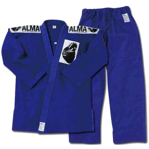 アルマ ALMA メンズ レディース 格闘技 海外製柔術着 上下セット 白帯付 青 JU2-A2-BU BU 送料無料 柔術衣 上衣 ズボン 白帯3点セット