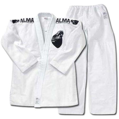 アルマ ALMA メンズ レディース 格闘技 海外製柔術着 上下セット 白帯付 白 JU2-A2-WH WH 送料無料 柔術衣 上衣 ズボン 白帯3点セット