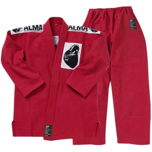 アルマ ALMA 格闘技 国産柔術着 A3 上下セット 赤 JU1-A3 RD 送料無料 柔術衣 上衣 ズボン2点セットの通販は