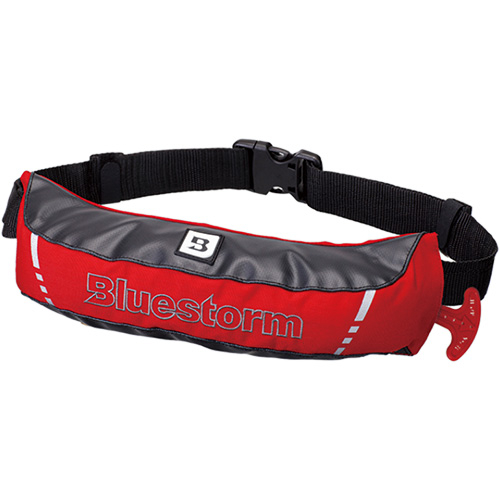 ブルーストーム BLUESTORM 膨脹式ライフジャケット モーゲットウエスト 自動膨張式救命胴衣 国土交通省型式承認品 Type A レッドの通販は