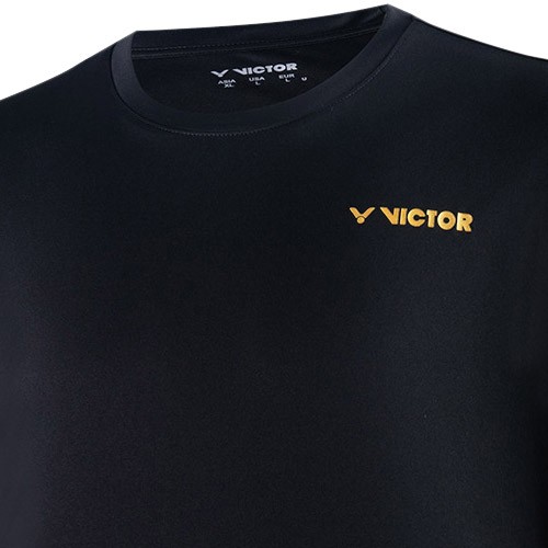 ビクター VICTOR メンズ レディース ロングTシャツ ブラック T