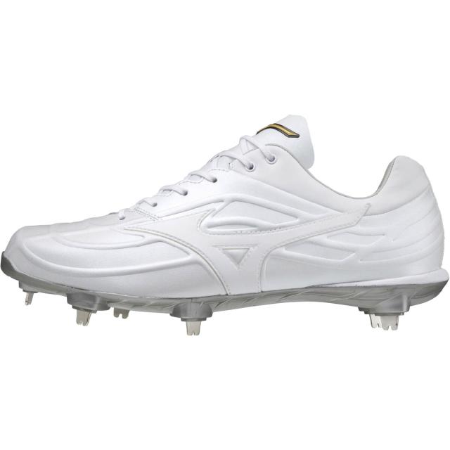 Mizuno スパイク ホワイト 新品 タグ付き タフトー加工込み/代引、後払い不可】 右足専用 野球 ミズノ