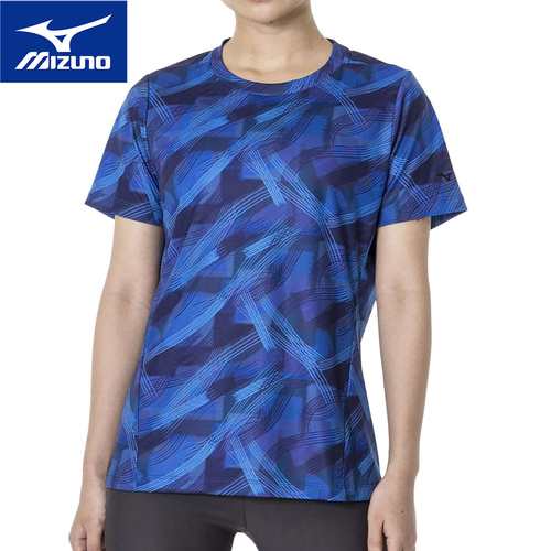 ミズノ MIZUNO レディース W グラフィックTシャツ ブルー 32MA2811 27