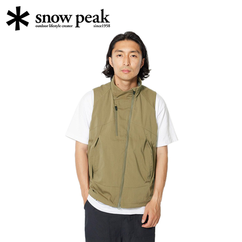 スノーピーク Snow peak オリーブ色 磯臭 アウトドアベスト