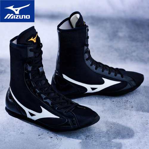 ミズノ MIZUNO メンズ レディース ボクシングシューズ フィニッシャーMID ブラック×ホワイト 21GA2310 02 FINISHER  MID レスリング｜au PAY マーケット